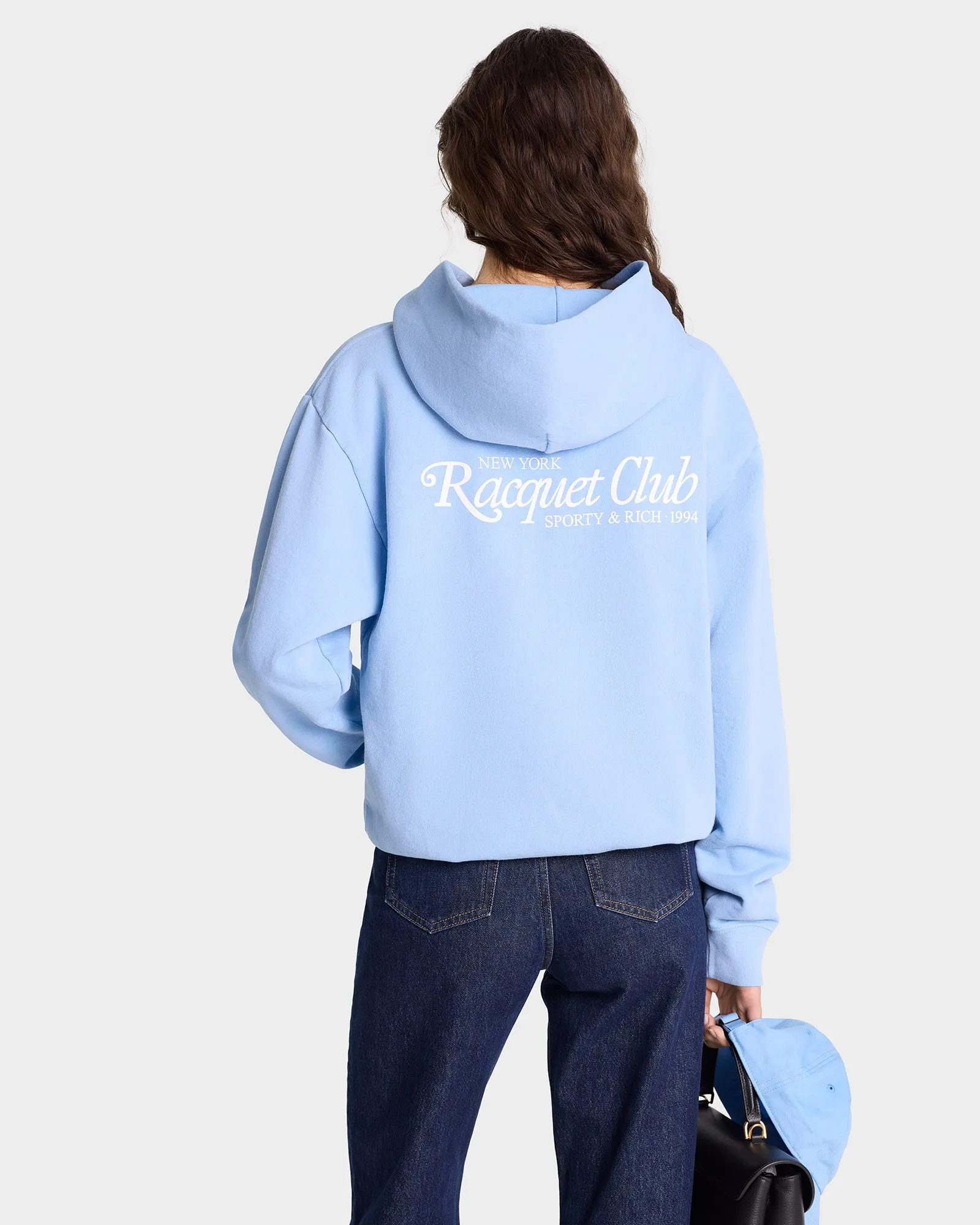 94 Racquet Club Hoodie - Sky Blue/White