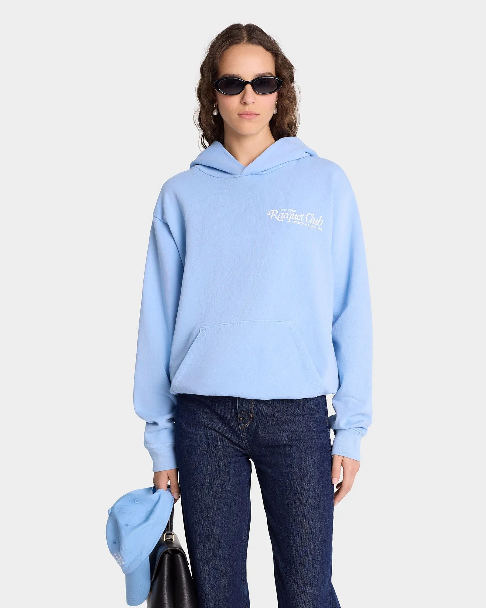 94 Racquet Club Hoodie - Sky Blue/White