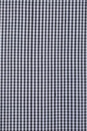 Black White Gingham Silk Shantung 165 Fabric