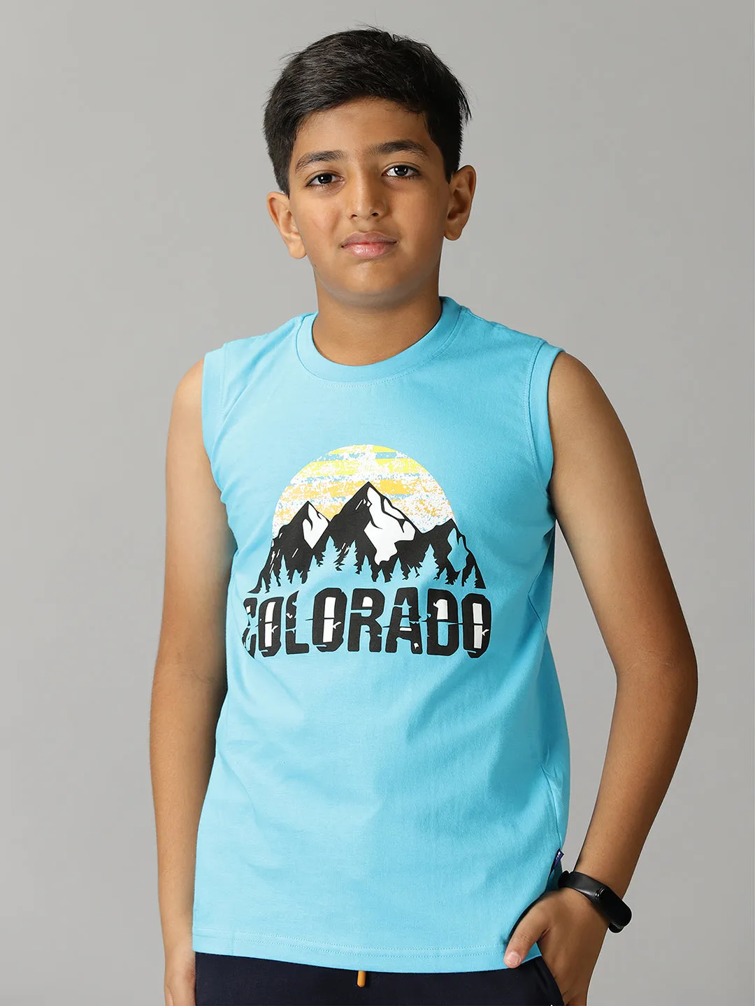 Boys Printed Sleeveless Tee