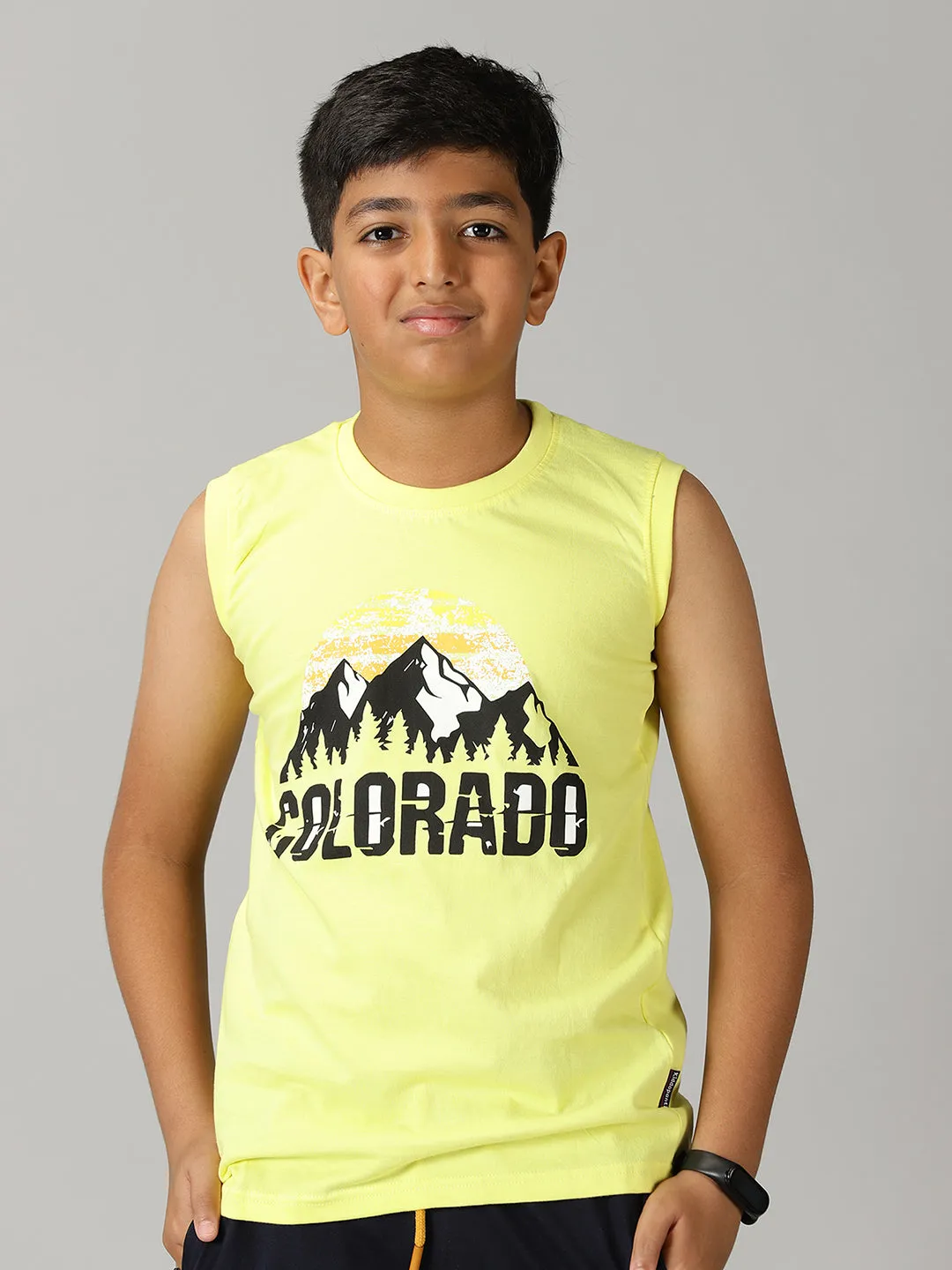 Boys Printed Sleeveless Tee