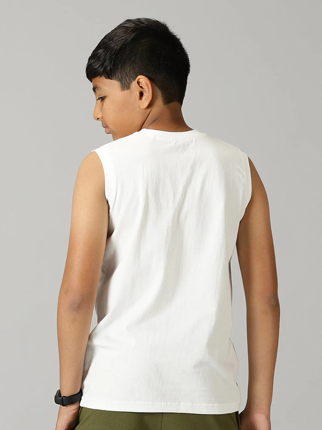 Boys Printed Sleeveless Tee