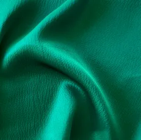 Bright Jade Hammered Silk Satin Charmeuse (Made in Italy)