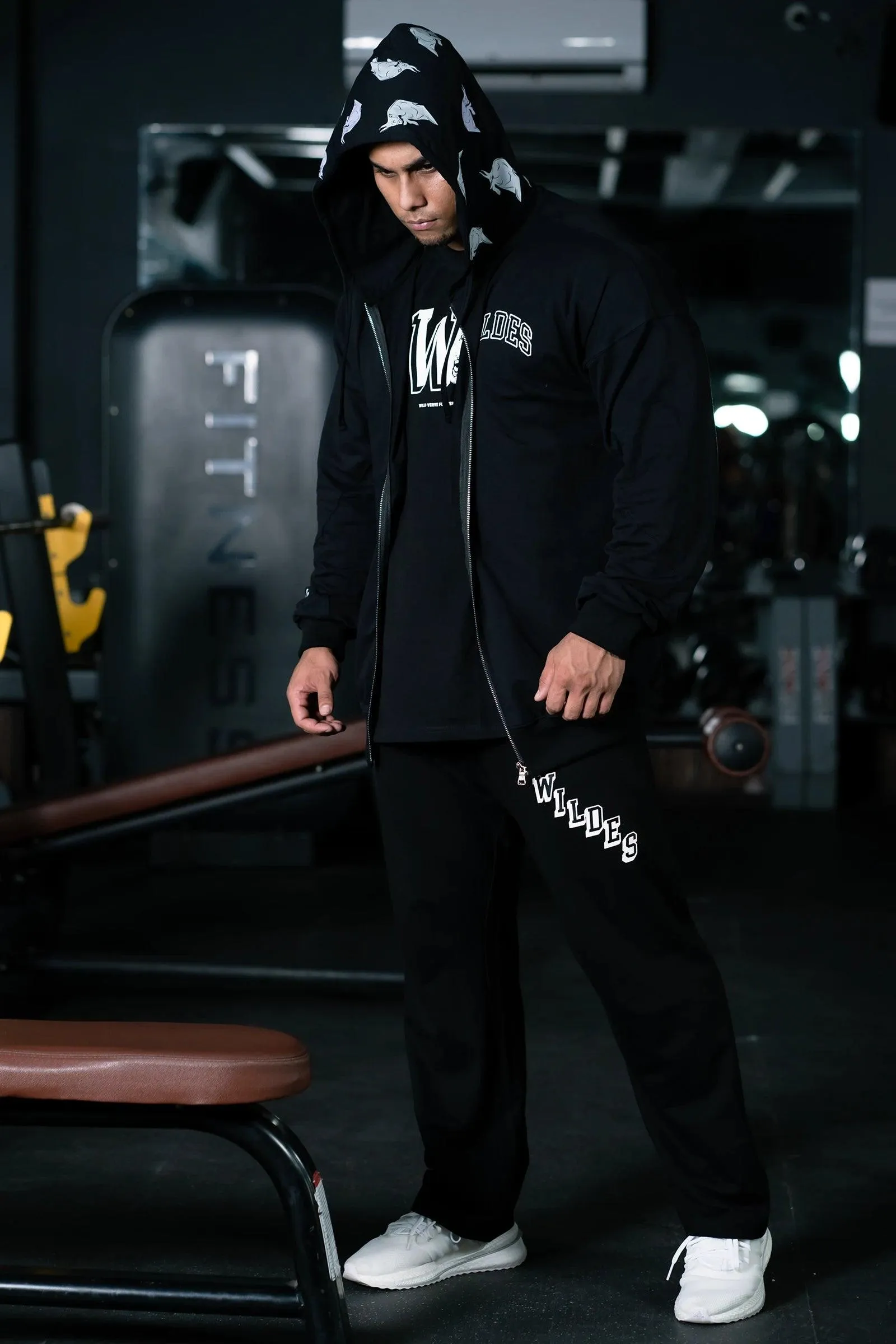 BULLFORCE ZIP HOODIE (BLACK)