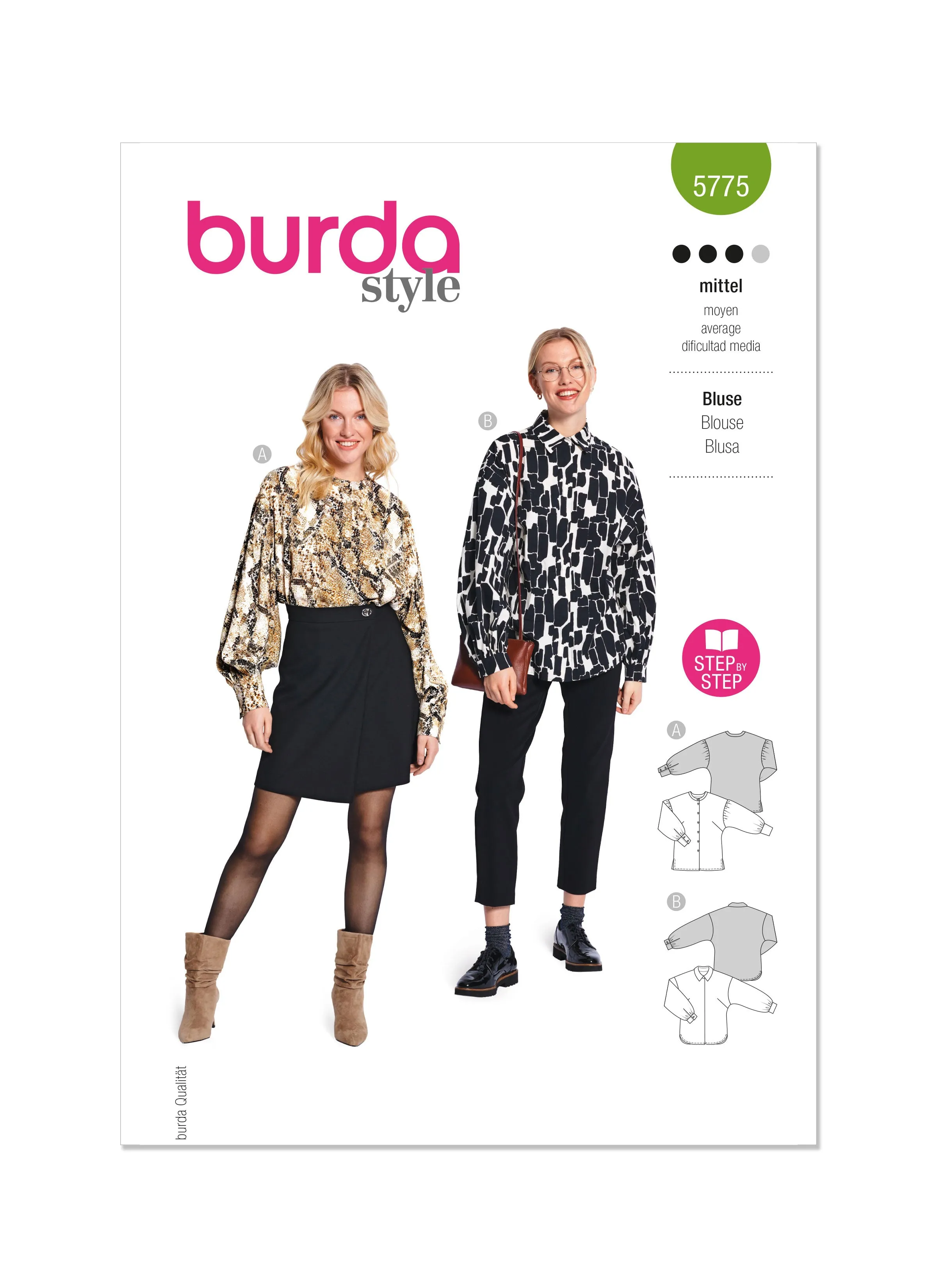 Burda Style Pattern 5775 Misses' Blouses