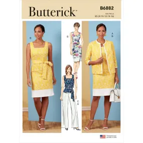 Butterick Pattern B6882 Misses' Jacket, Dress, Top, Pants and Sash