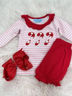 Candy Cane Bloomer Set