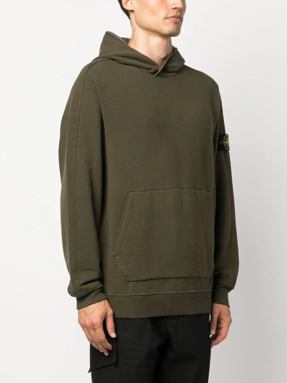 COMPASS-PATCH COTTON HOODIE