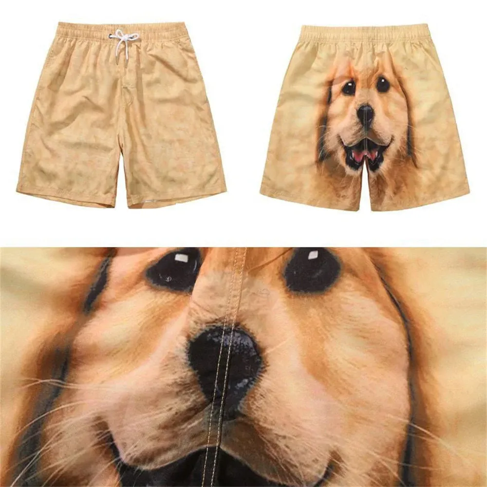 Cute Dog Pajama Shorts for Men, Men's Pajama Bottoms Lounge Sleepwear