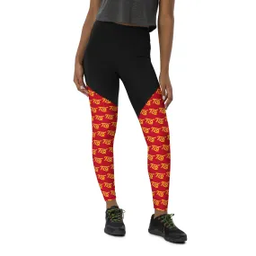 FLO Sports Leggings (Black, Red & Gold Edition)