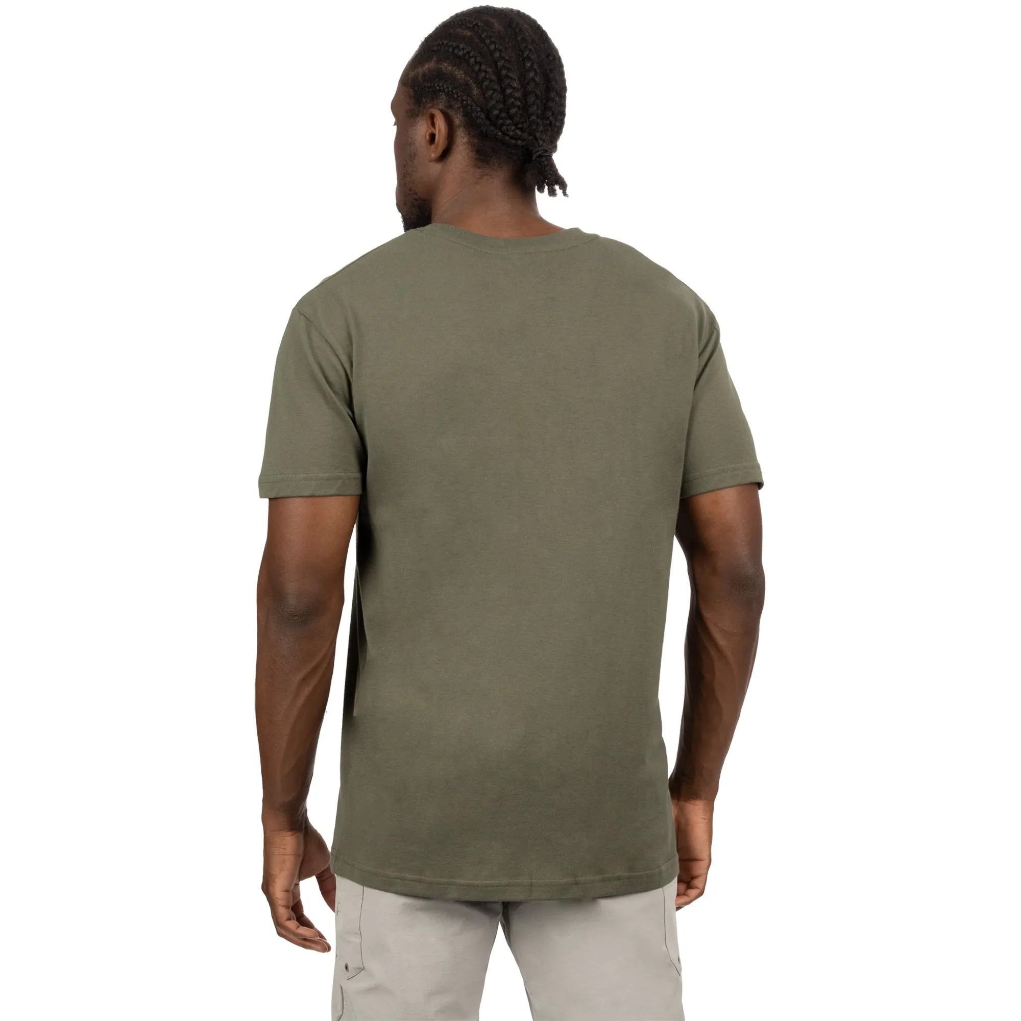 FXR  Mens Podium Premium T-Shirt Army Stone Cotton Blend Screen Print