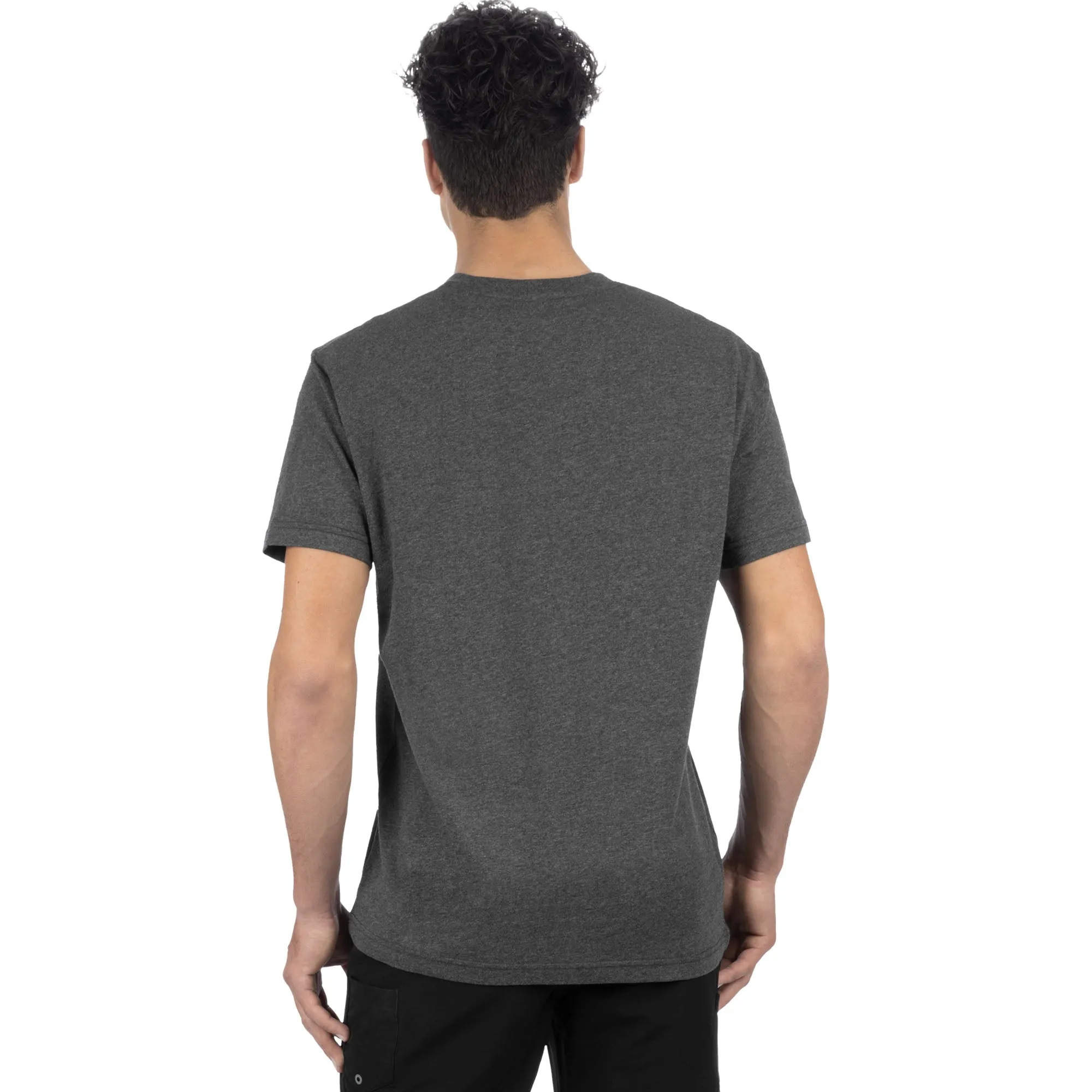 FXR Moto Premium T-Shirt Charcoal Heather/Hi-Vis Grey