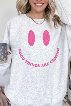 GOOD THINGS ARE COMING OVERSIZED SWEATSHIRT