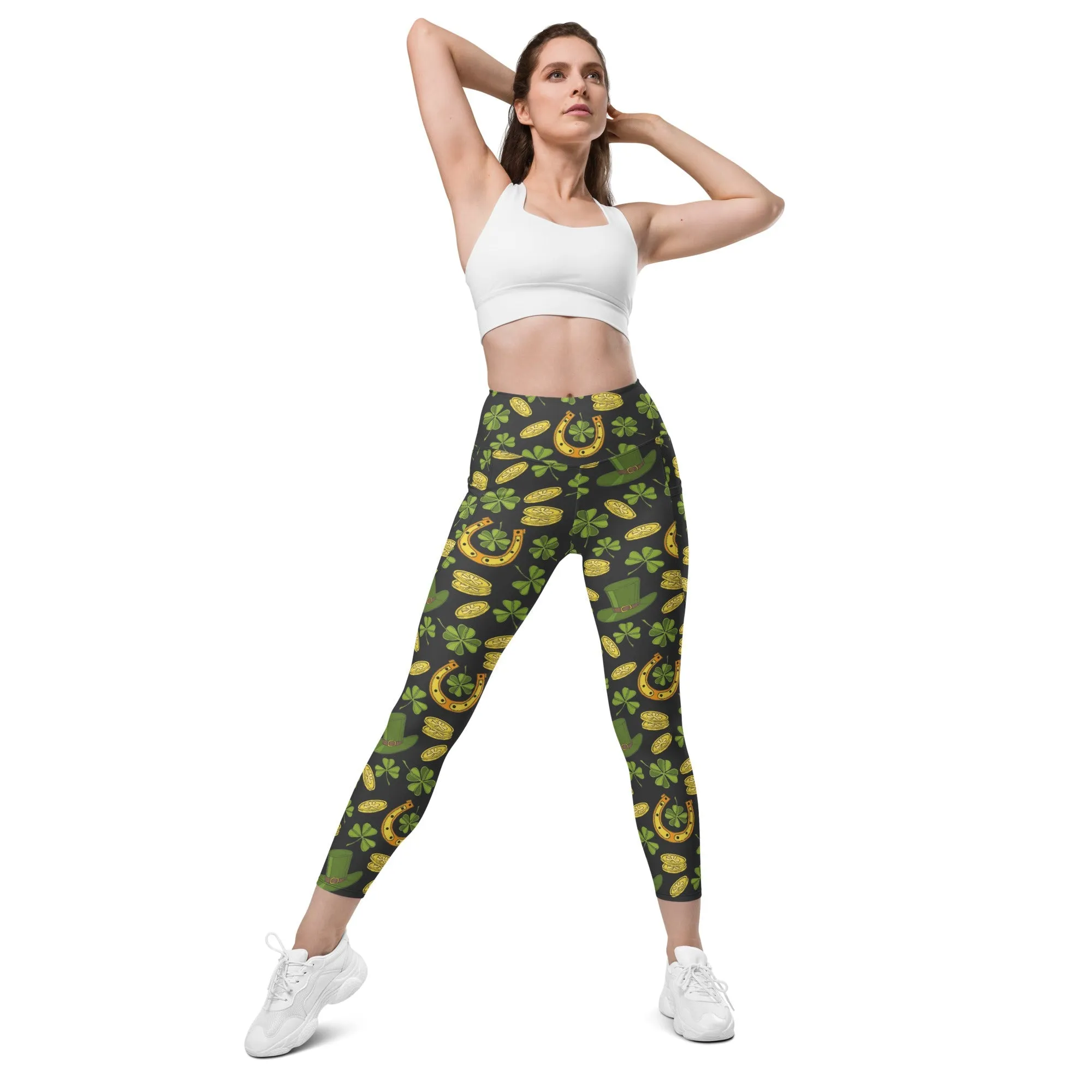 Happy St. Patrick Leggings With Pockets