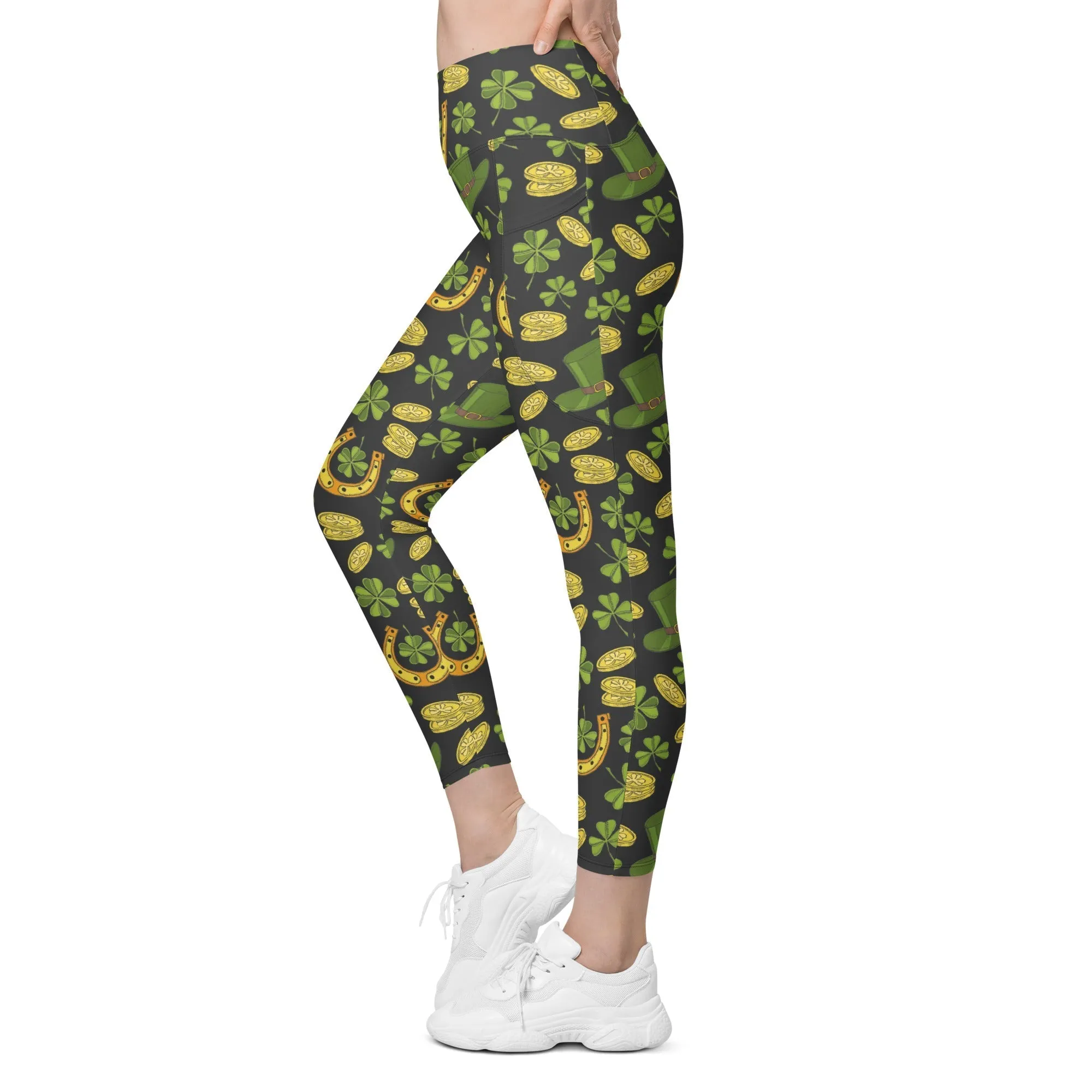 Happy St. Patrick Leggings With Pockets