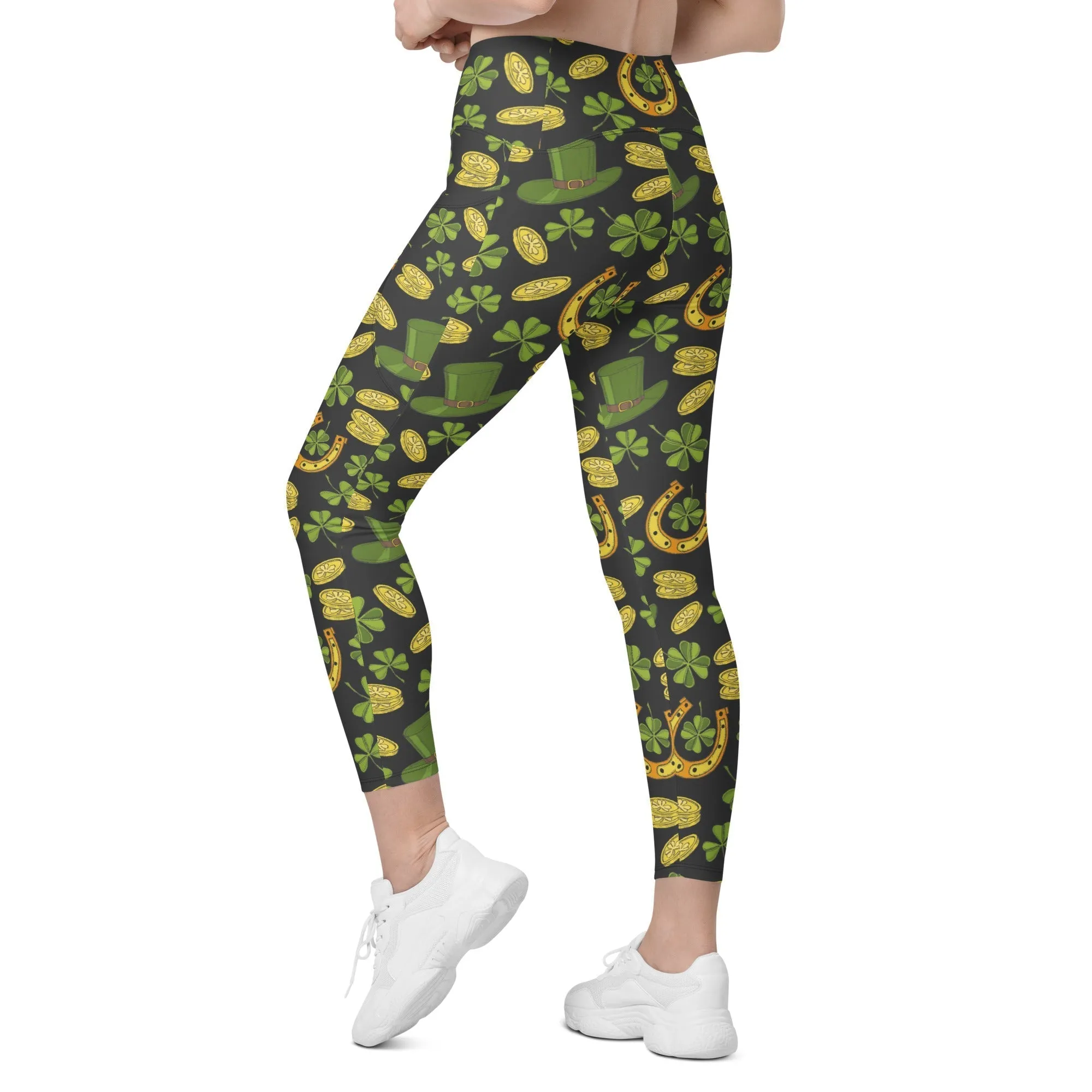 Happy St. Patrick Leggings With Pockets