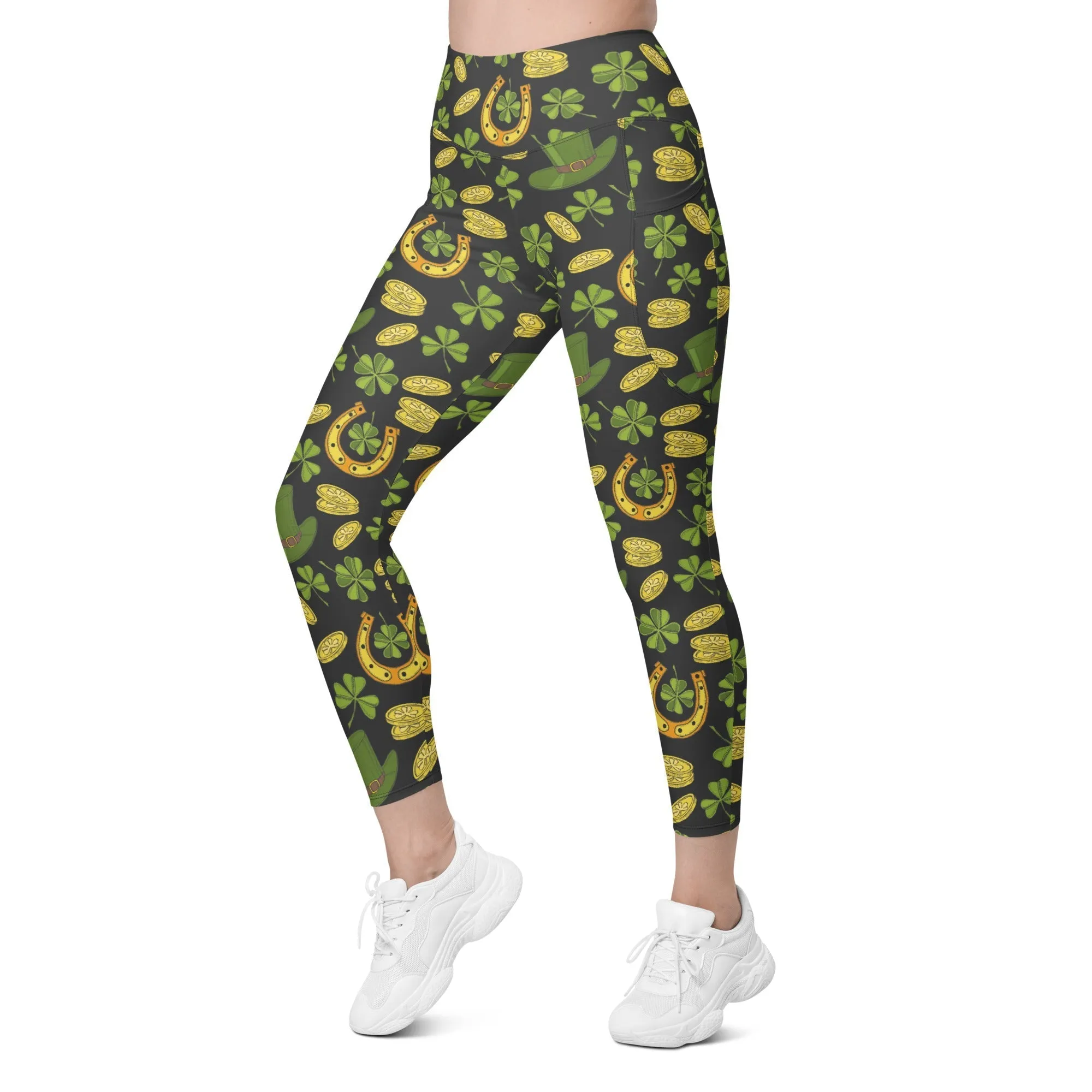 Happy St. Patrick Leggings With Pockets