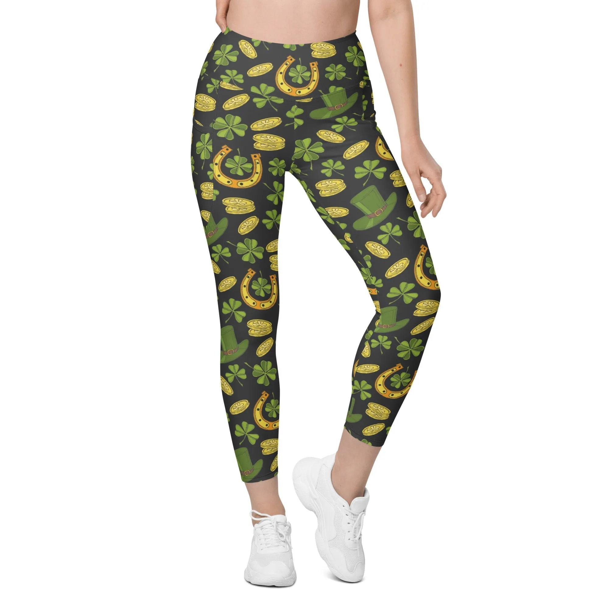 Happy St. Patrick Leggings With Pockets