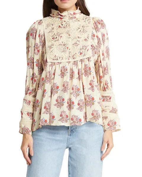 Jacquard Lace Blouse