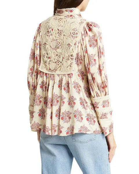 Jacquard Lace Blouse