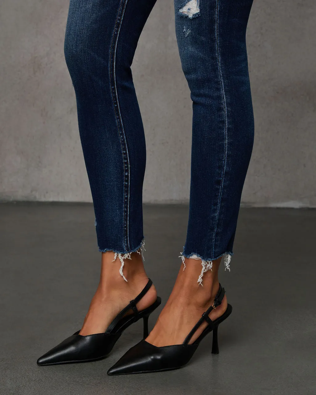 Jaylen Mid Rise Distressed Skinny Jeans