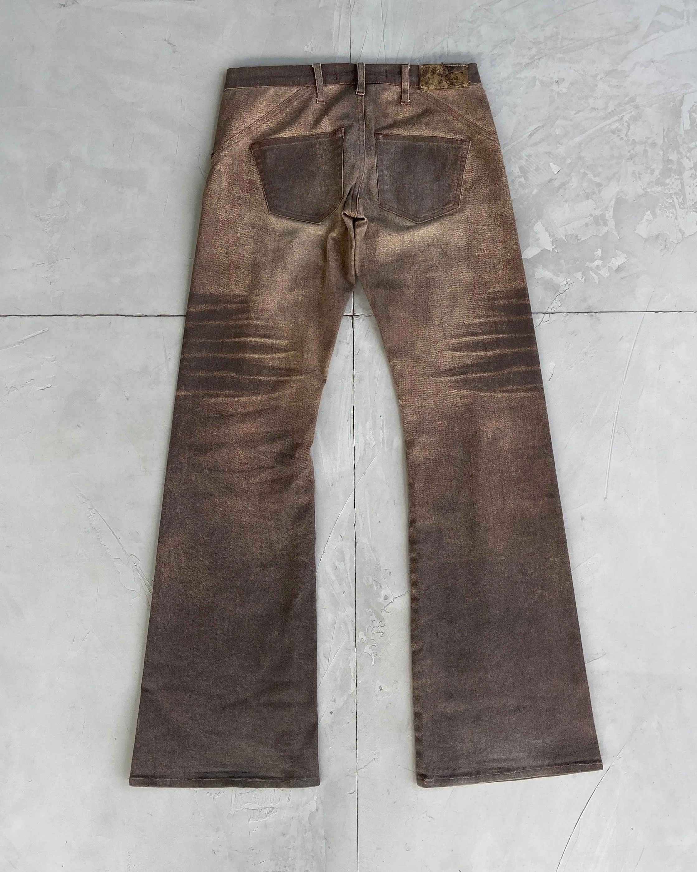 JUST CAVALLI BROWN PRINTED JEANS - S