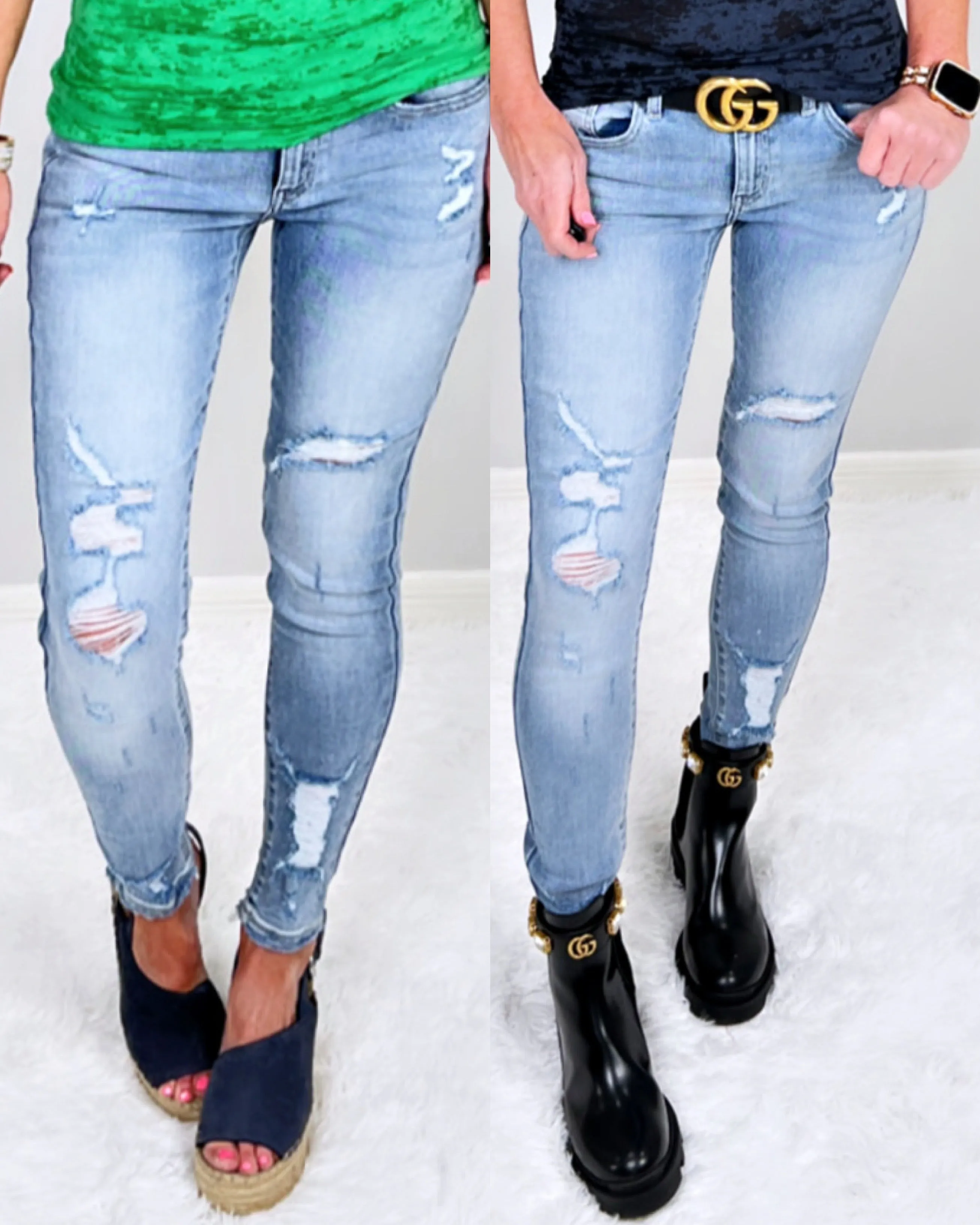 Kendra Distressed Skinny Jeans