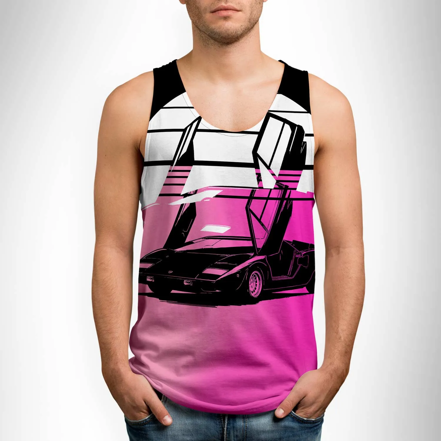 Lambo RetroWave Men's Sublimated Tank