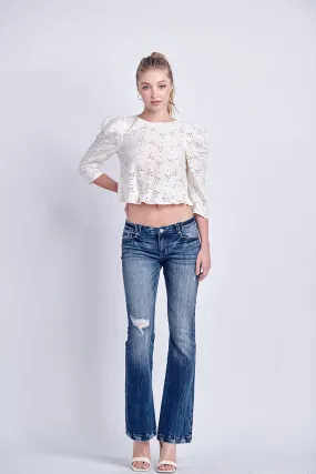 Low Rise Stretch Bootcut Jeans