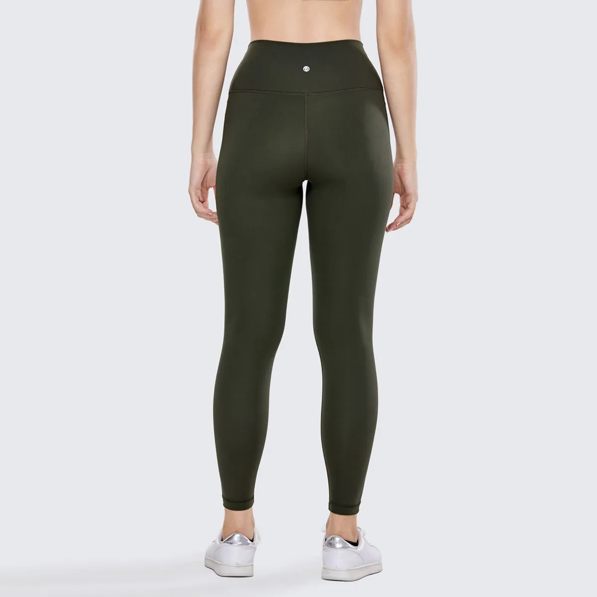 Micro-massage Compression Thick High Waisted Green Workout Leggings