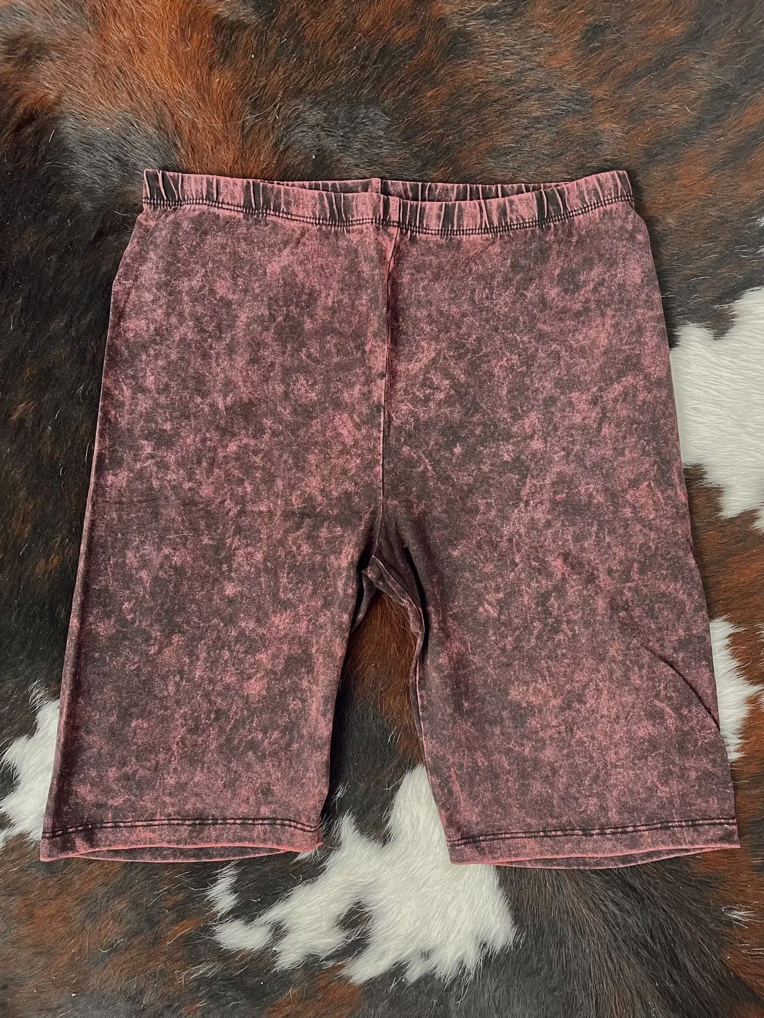 Mineral Washed Biker Shorts