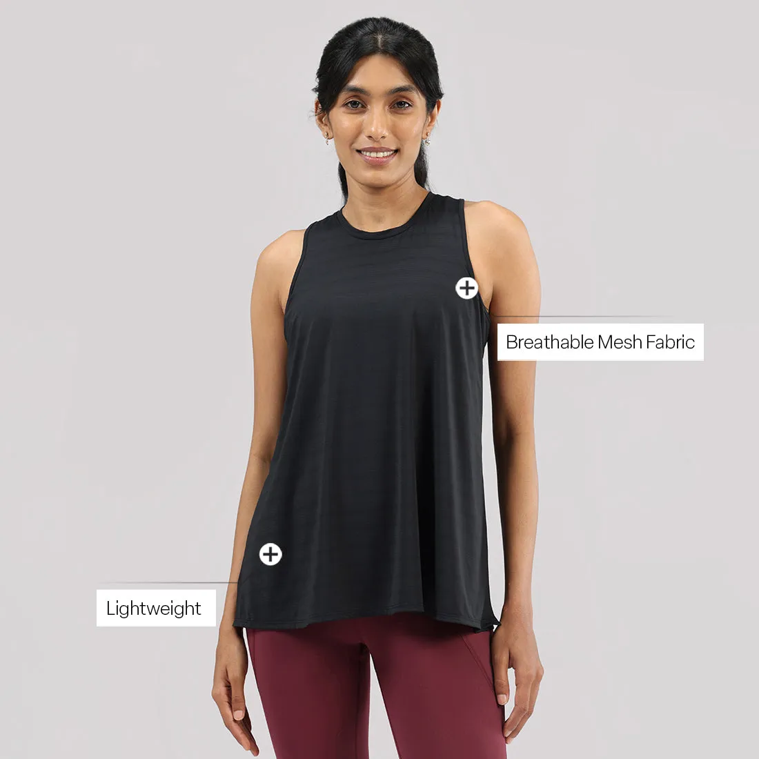 Most Breathable - Overlapped Mesh Tank