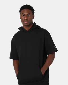 New Era Oversized Short Sleeved Hoodie Black