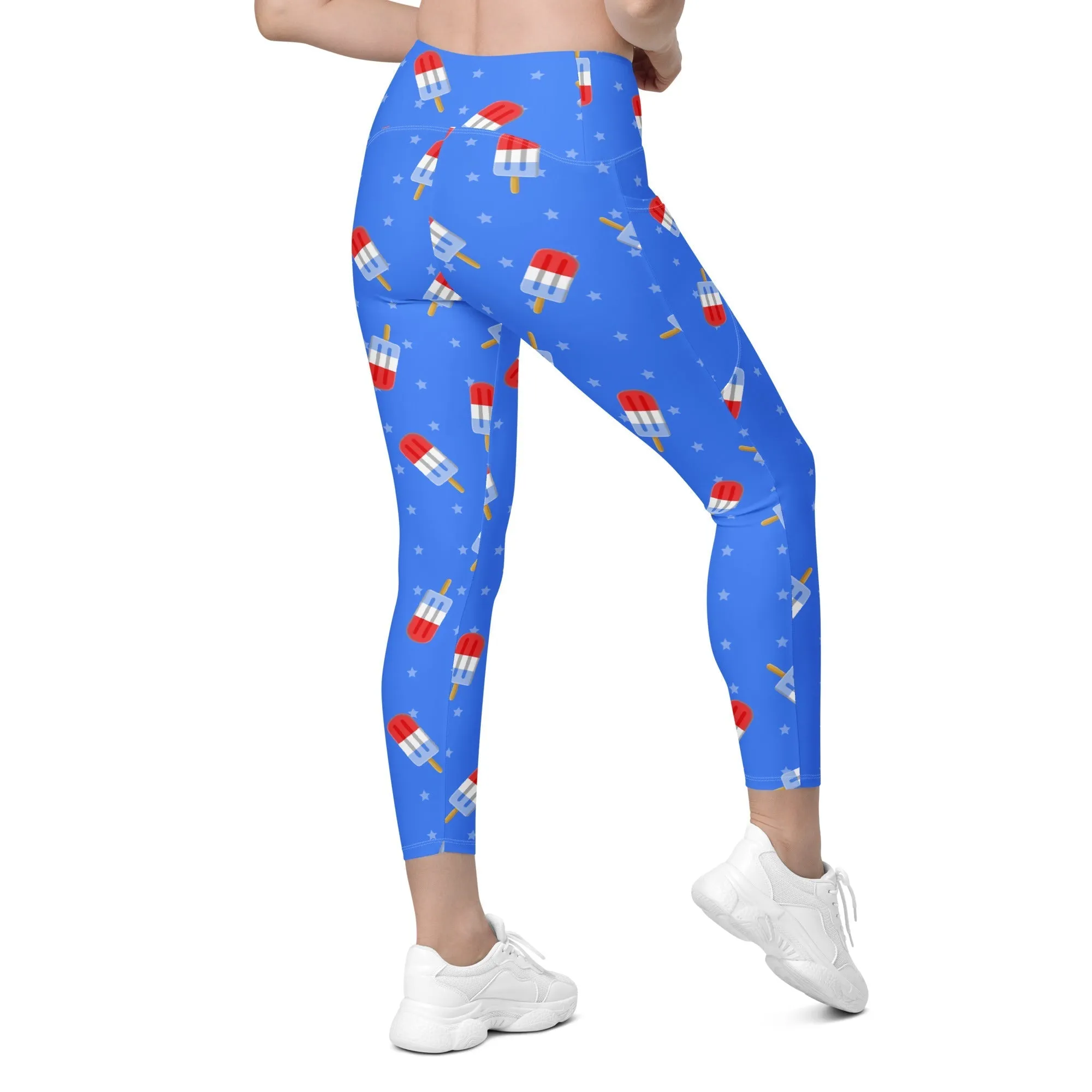 Popsicle Pattern Leggings With Pockets