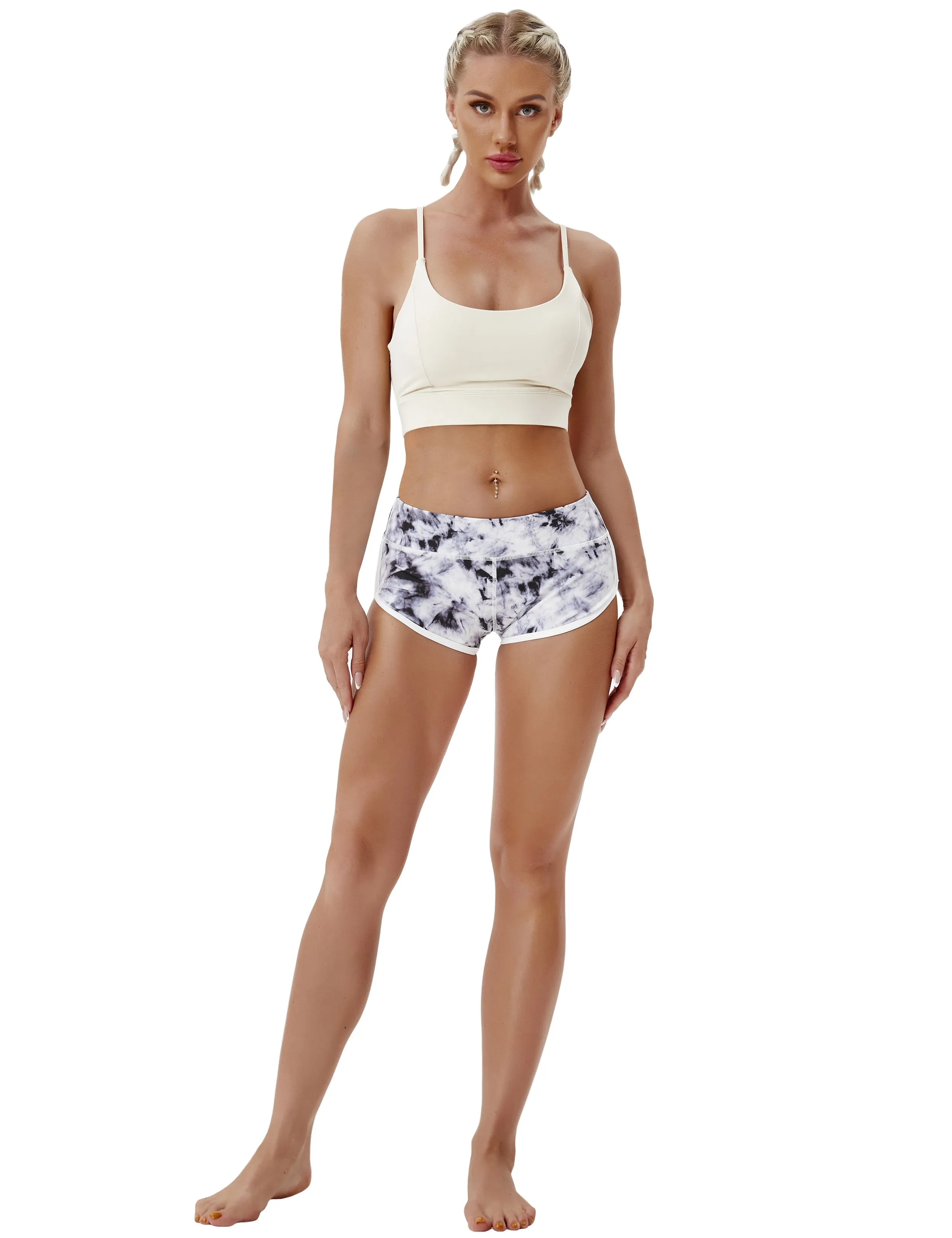 Printed Booty Running Shorts black dandelion_Running