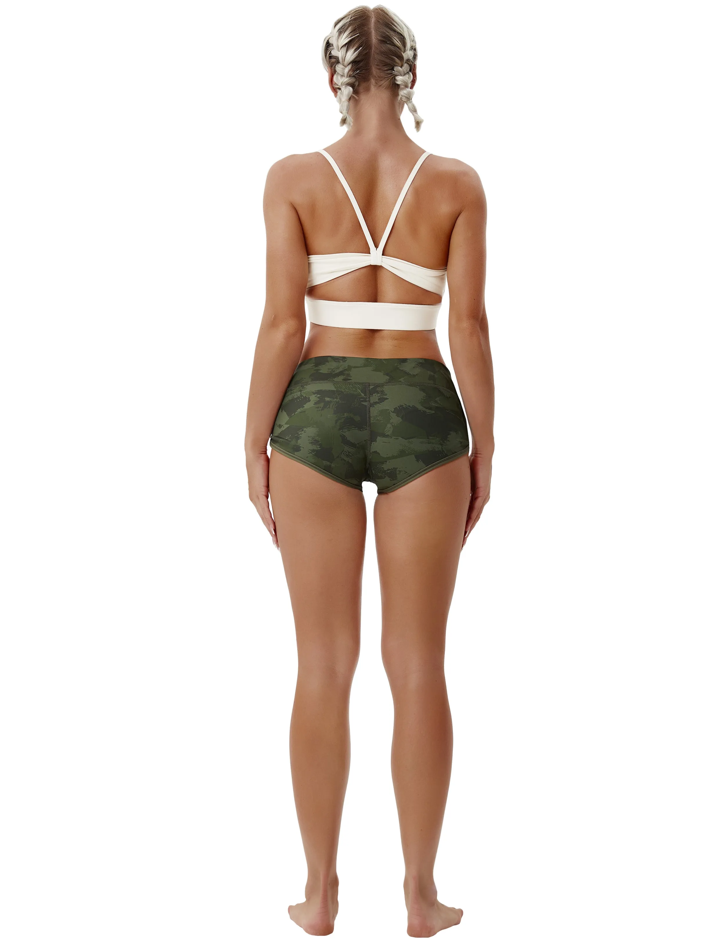 Printed Booty Running Shorts green brushcamo_Running