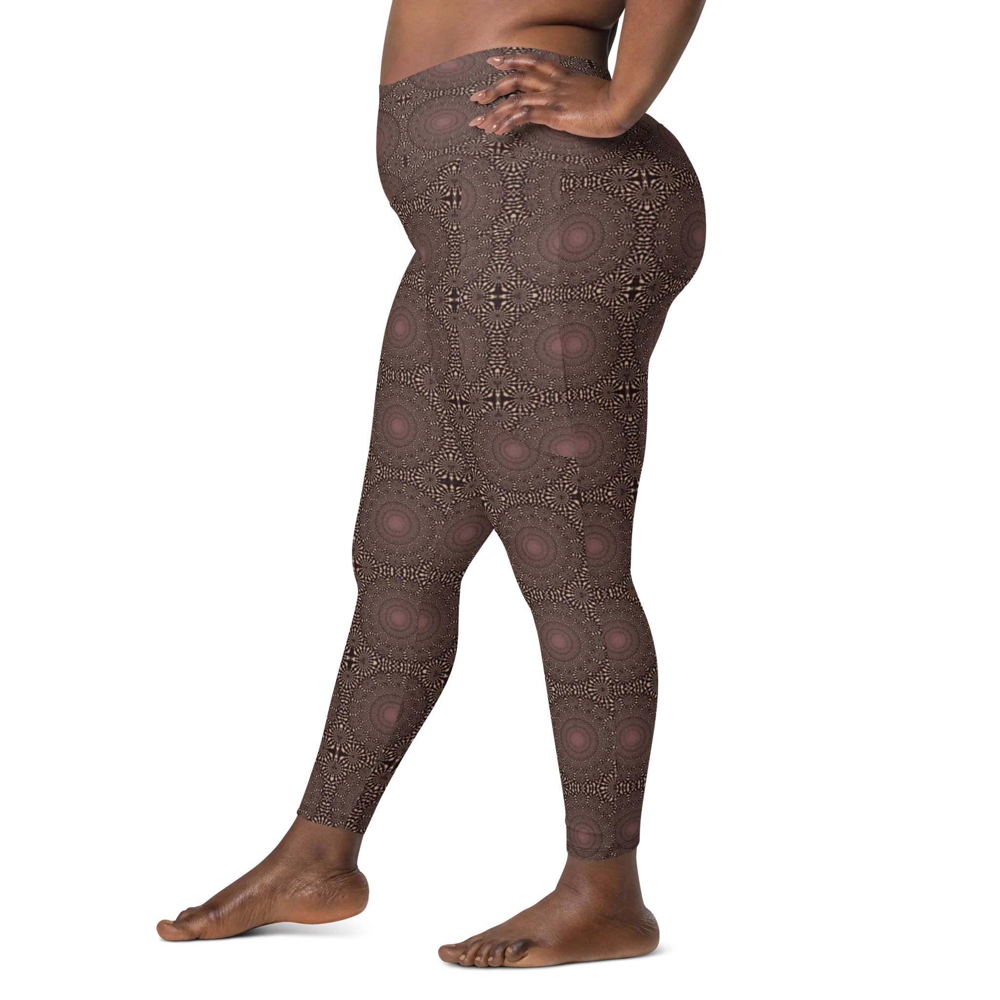 Recursia Desert Dream Leggings With Pockets In Pink