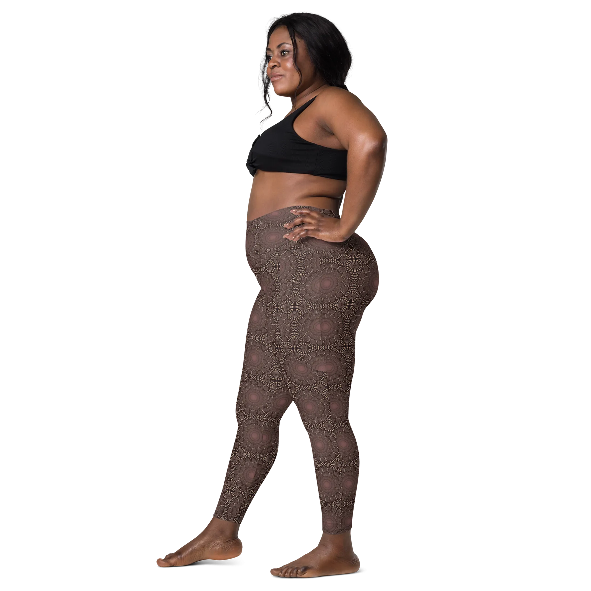 Recursia Desert Dream Leggings With Pockets In Pink