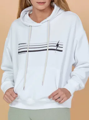 REGULAR HOODIE WOMAN WITH FRONT PRINT