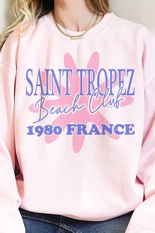 SAINT TROPEZ BEACH CLUB OVERSIZED SWEATSHIRT