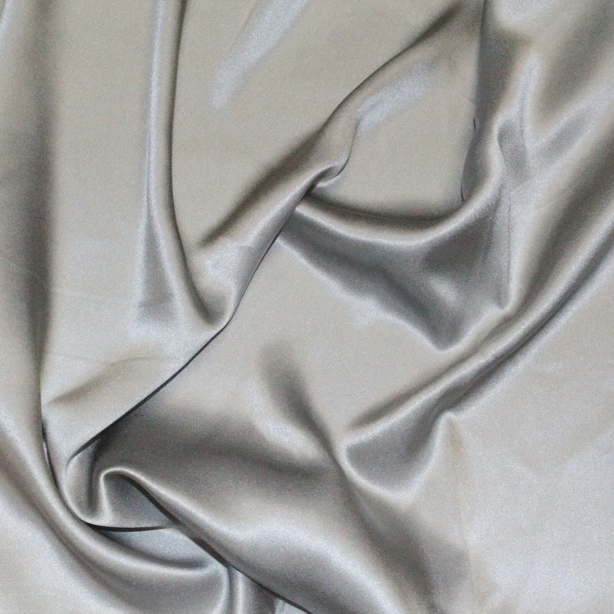 Silver Silk Charmeuse Fabric