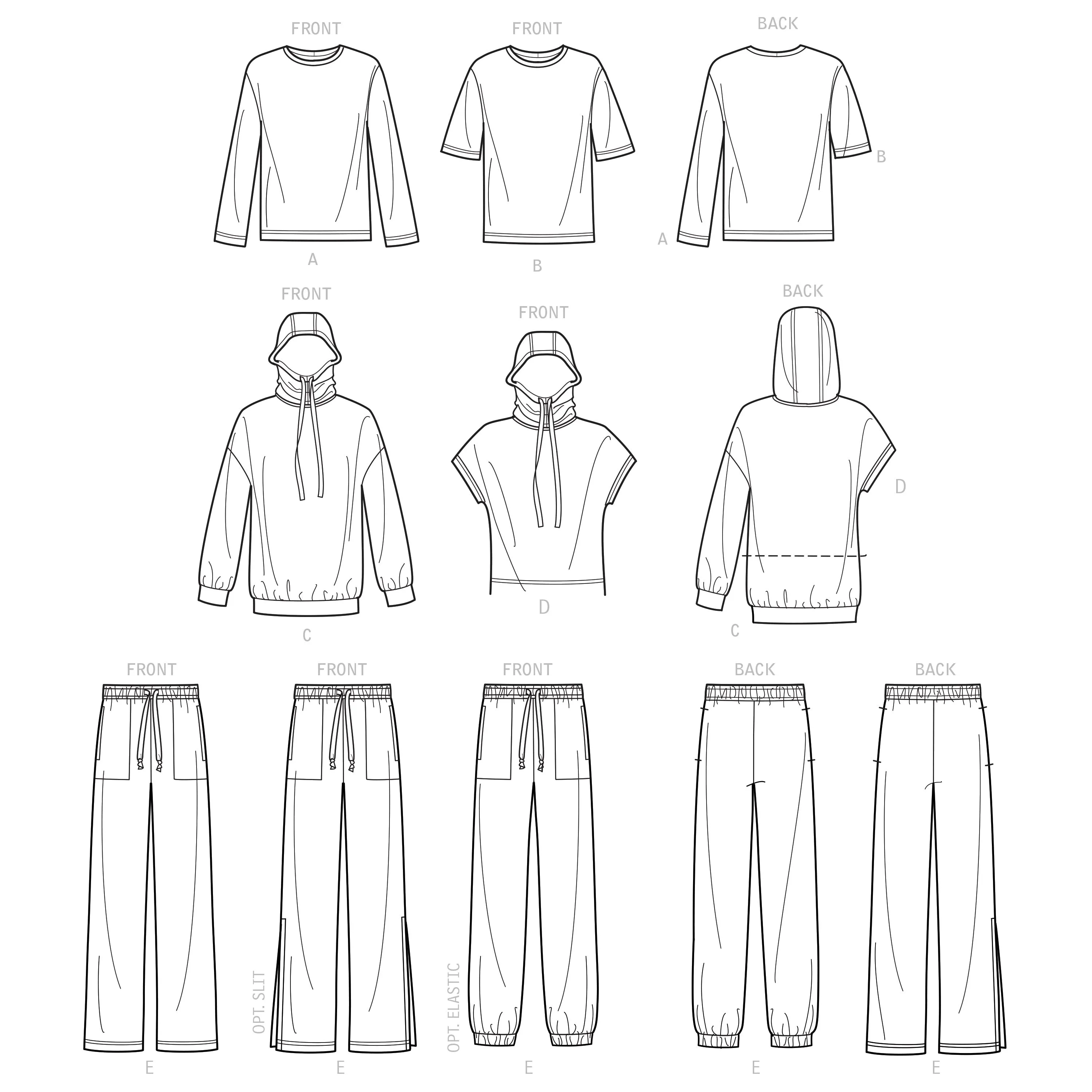 Simplicity Pattern 9394 Boy/Girl Hoodie Print & Top