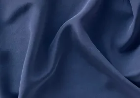 Stormy Indigo Silk Crepe De Chine (Made in Italy)