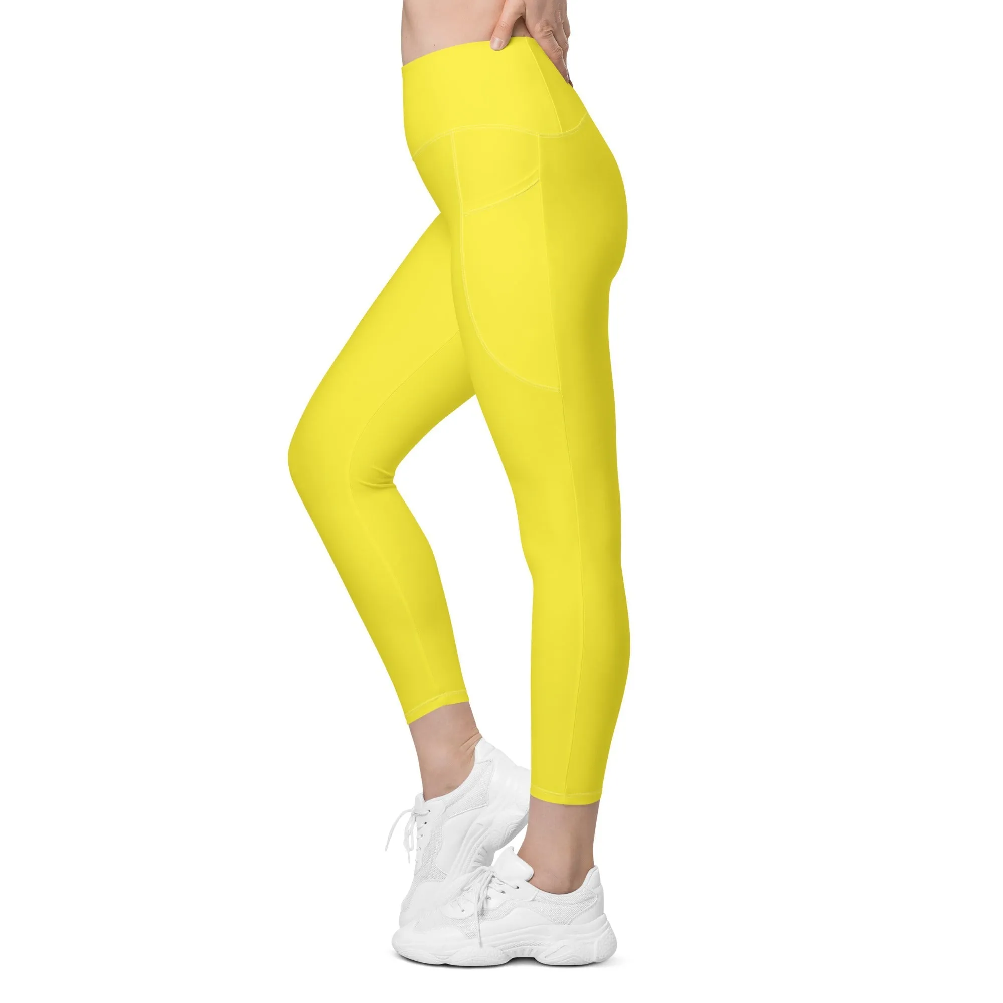 Sunshine Yellow Leggings With Pockets