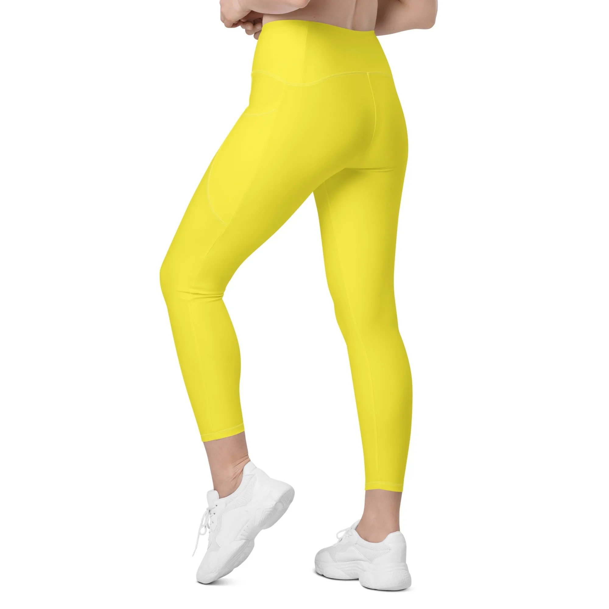 Sunshine Yellow Leggings With Pockets