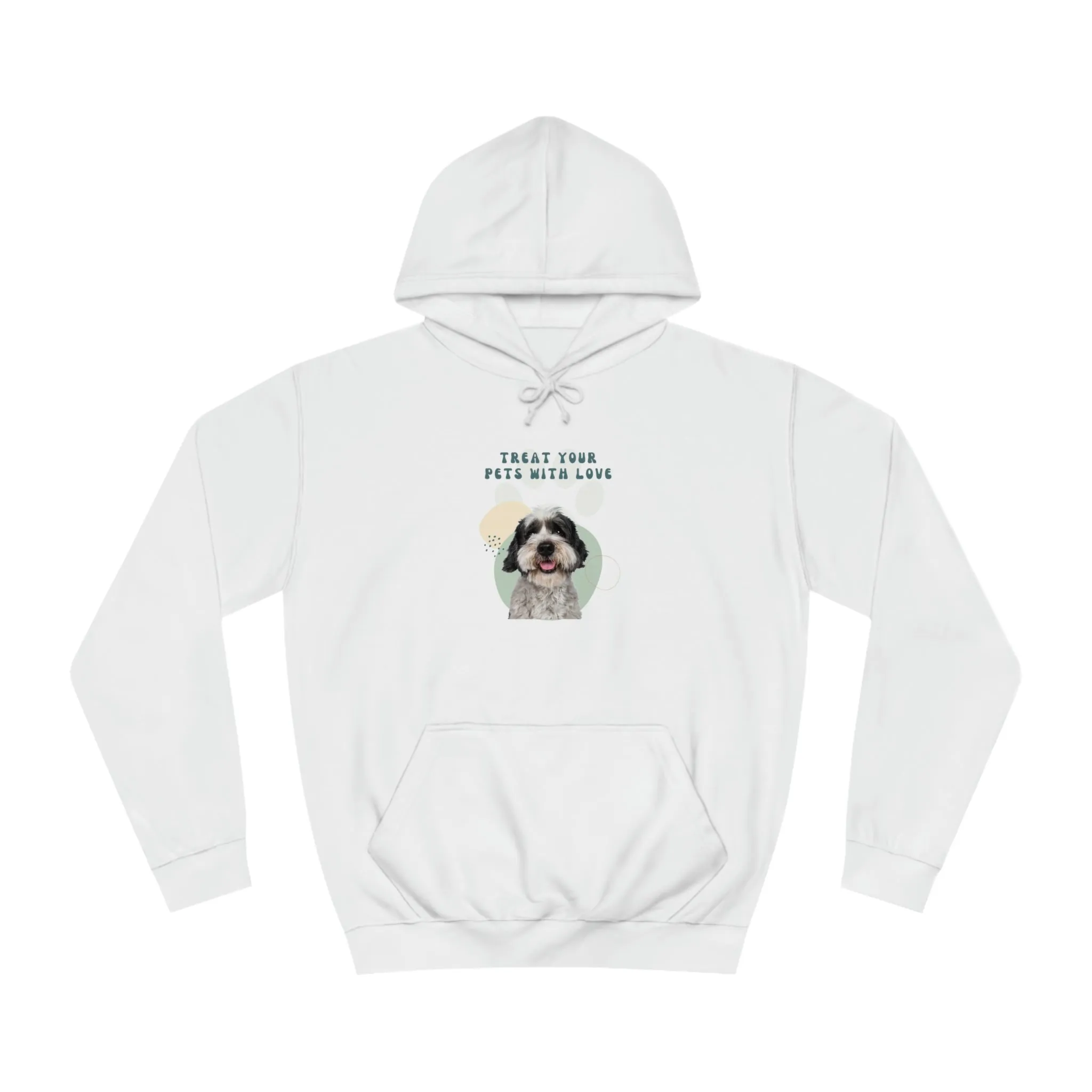 Treat your pets with love Dog POD Unisex College Hoodie